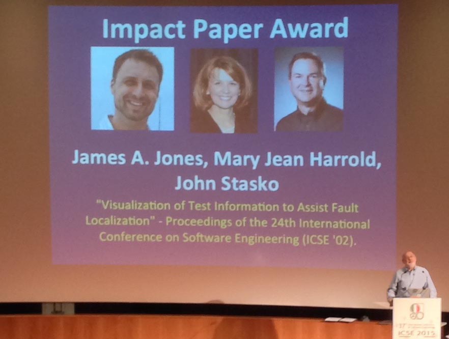SIGSOFT Impact Award announced at ICSE 2015.