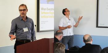 Keynote Speakers Dr. Hans-Martin Will, SAP, left and Dr. Emerson Murphy-Hill, Google, right.
