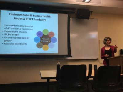 Keynote speaker Prof. Miriam Diamond.   Photo by Prof. Bill Tomlinson.