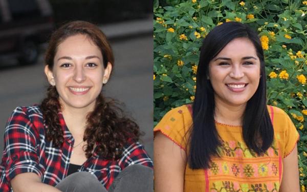 Ph.D. student Negar Ghorbani (left) and Ph.D. student Adriana Meza Soria (right).