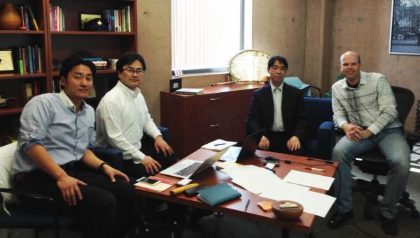 Dr. Saito, Mr. Horikawa, Mr. Oka, and Prof. van der Hoek.