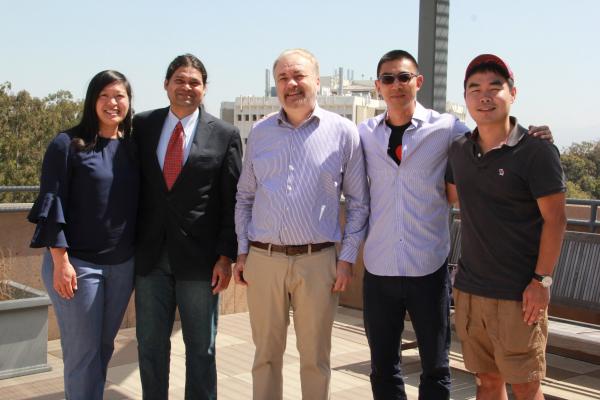 Alumna Prof. Xinru Page (Bentley Univ.), Alumnus Prof. Sameer Patil (Indiana Univ. Bloomington),  Prof. Emeritus Alfred Kobsa,  Alumnus Prof. Yang Wang (Syracuse Univ.), and Kobsa's Ph.D. student Hosub Lee. 