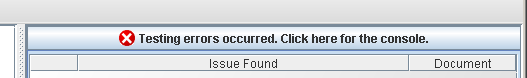 Test error button