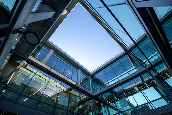 ISEB building upward perspective